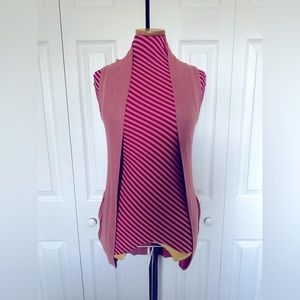 Mauve Knit Vest w/Pockets